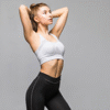 Women’s White Sports Bra - 图片 2