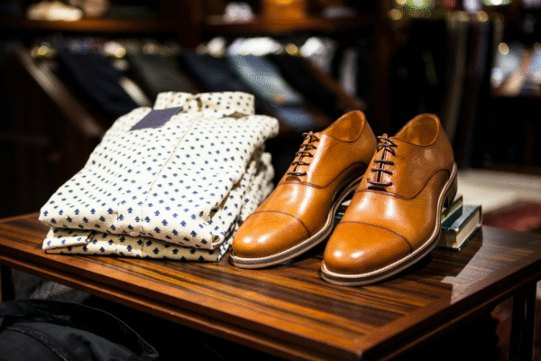 Men's brown leather dress shoes